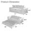 Canapé-lit de sol compressible de 195 cm (77 po) de largeur, canapé Teddy sans cadre en velours côtelé avec porte-gobelets et rangement latéral-1268171774