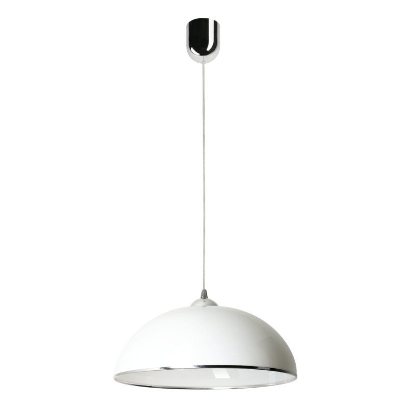 Embrey 1 - Light Chrome Dome Pendant, White