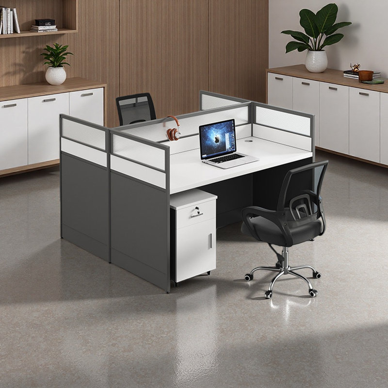 Rectangle 2 Person Benching Workstation with Cabin