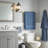 4-piece Bathroom Towel Rack Set, Wall Mounted Stainless Steel Hardware Set, Nickel-125723455