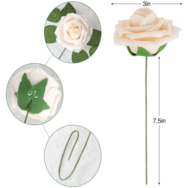 Bouquet de mariage fleurs artificielles roses