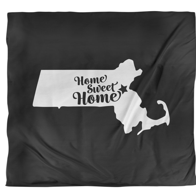 Housse de couette simple pour boston home, Housse de couette pour grand lit, Noir, Microfibre