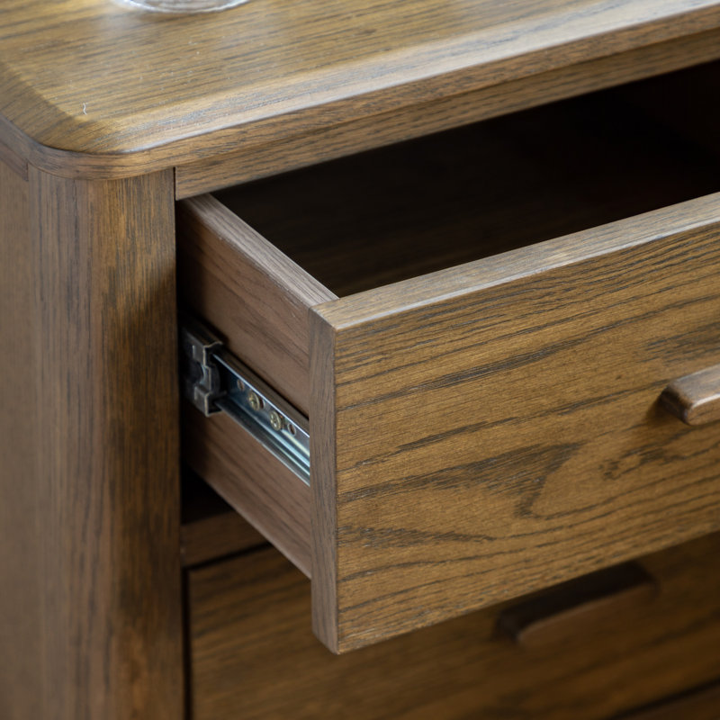 40cm W Solid Wood Bedside Table, Brown