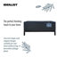 Indoor Raised Trough Planter, Concrete Effect Rectangular Plant Pot with Hammered Pattern, Black Flower Pot on Metal Stand-93635331