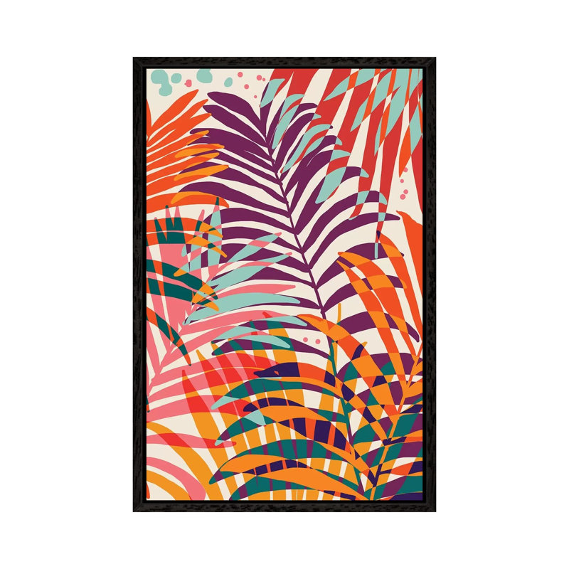 Find Me Under The Palms - Print on Canvas, Black Framed, 101.6cm H x 66.04cm W x 3.81cm D