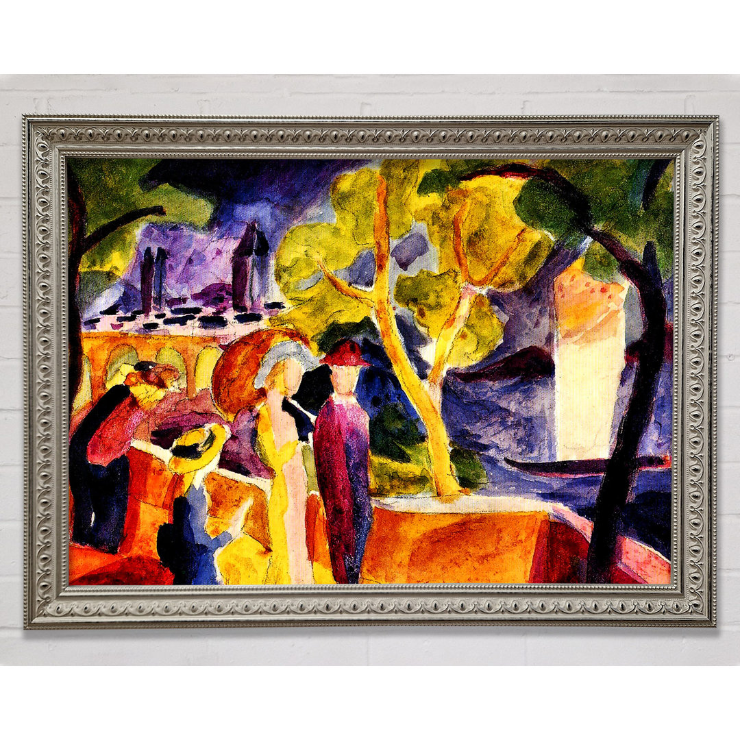 Walking At The Lake von August Macke - Einzelne Bilderrahmen Kunstdrucke