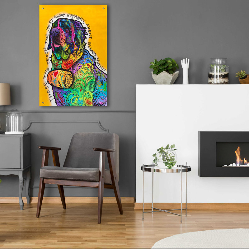 Winston Porter «Humain» par Dean Russo, art mural en verre acrylique ACR-31344, H 36 po x l 24 po x P 0,2 po
