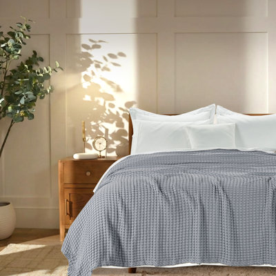 Threadmill Waffle Blanket | Cotton Bamboo Blend | Cooling All-Season Comfort