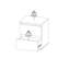 Ensemble de 2 tables de chevet 2 tiroirs l 15,83 po Aurora