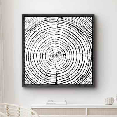 " Spiral Ink-Print Wood Ring "