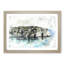 Sailing Boat in Formentera Spain in Abstract - Picture Frame Painting Print-55761851-55761848