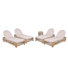Yenings Patio Adjustable Woven Rope Chaise Lounge With Side Table & Cushions
