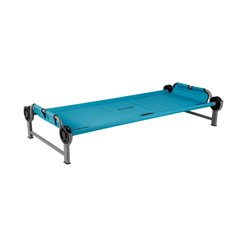 Disc-O-Bed Youth Single Cot Kid-O-Bed, Portable Bunk with Travel Carry Bag, Teal, Teal