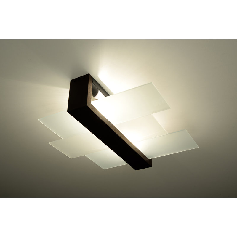 Helios 1-Light Flush Mount, Wenge