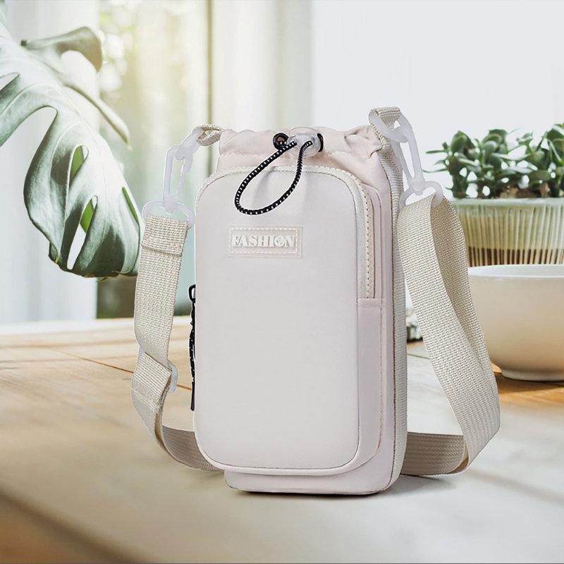 Sac à bandoulière portatif pour femmes, Blanc
