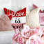 Ensemble de 4 coussins décoratifs pour la Saint-Valentin, valise Hearts Love You More