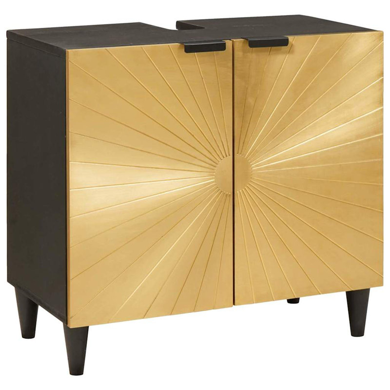 58 cm Single Bathroom Vanity Base Only in Gold