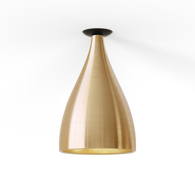 Lampe simple encastrée Swell XL (extérieur en laiton, intérieur en laiton)