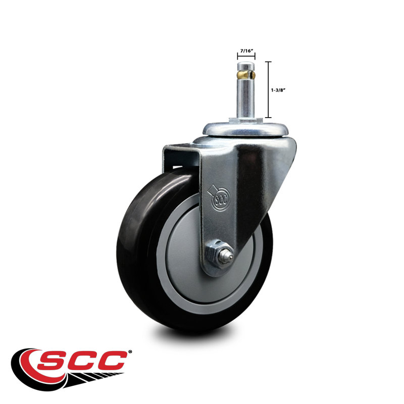 Grip Ring Stem Caster, Black