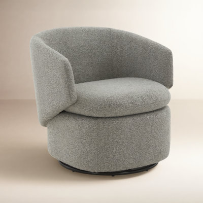 Janice Pine Swivel Barrel Chair