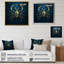 Exquis Scorpion doré sur bleu sur toile-638410895-638410889