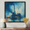 «Blue Turbine Power Plant Tower - Power Plants», reproduction d'art murale