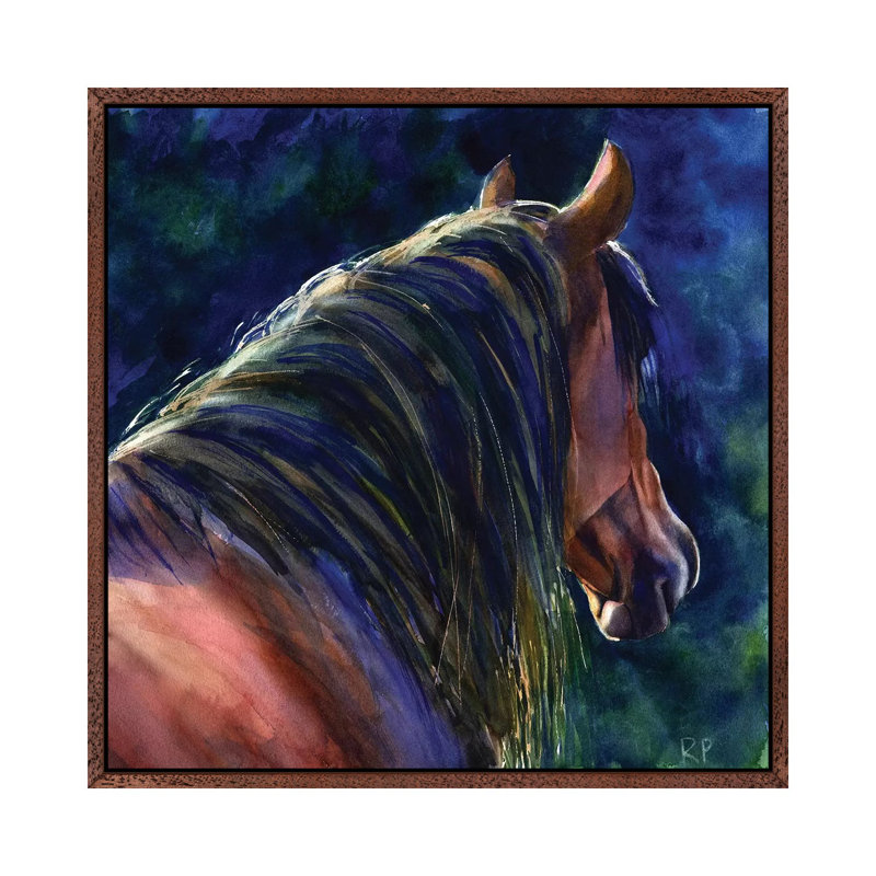 Morgan Mama by Rachel Parker - Painting on Canvas, 66.04 cm H x 66.04 cm W, Classic Brown Wood Framed
