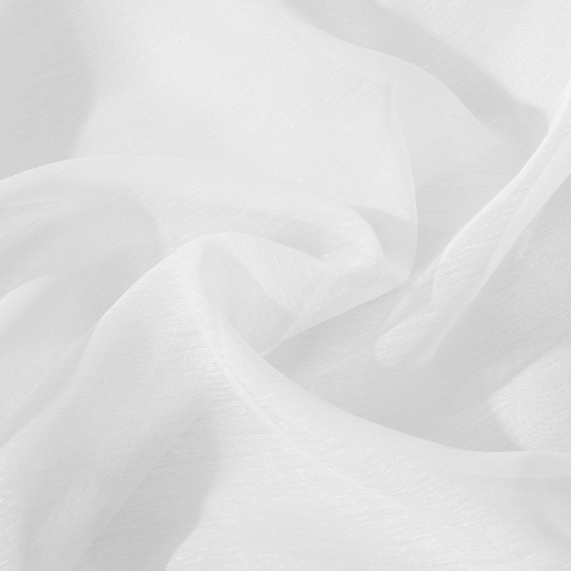 Paire de rideaux semi-transparents avec œillets Sirmans, blanc