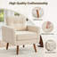 Ensemble de canapé-lit 65 po avec 2 fauteuils d'appoint rembourrés et capitonnés-1162127943