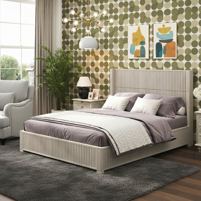 Solid Wood Platform Bed Frame with Headboard, No Box Spring Needed, Floor-standing, Easy Assembly, Durable and Stylish