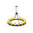 16 - Light Dimmable Wagon Wheel Chandelier