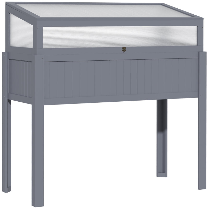 Abdel-Rahman 3 Ft W x 1 Ft D Cold-Frame Greenhouse, Grey