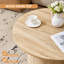 Table basse ronde moderne 31,5 po avec base en piédestal, finition grain de bois, naturel-443361511