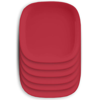 Assiettes carrées pour enfants, ensemble de 6