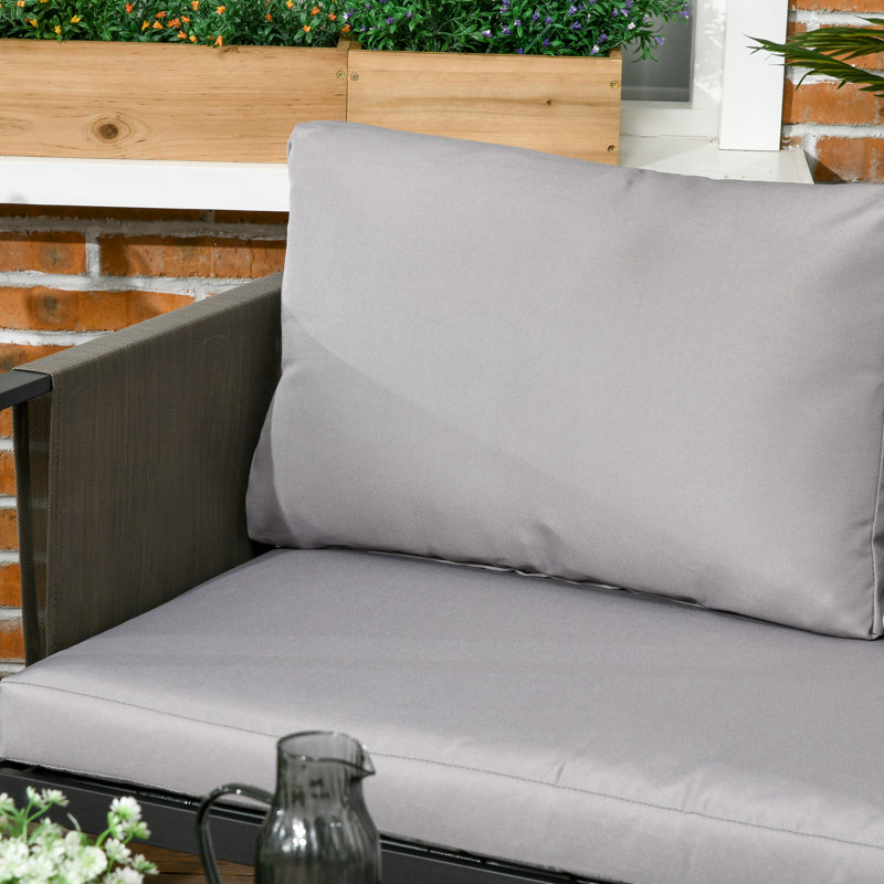 Leonydus Metal 4 - Person Seating Group with Cushions