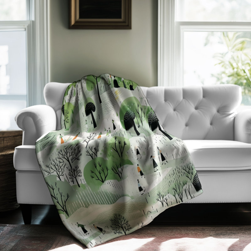 Rainy Forest - 1 Piece Blanket, 60" L x 50" W