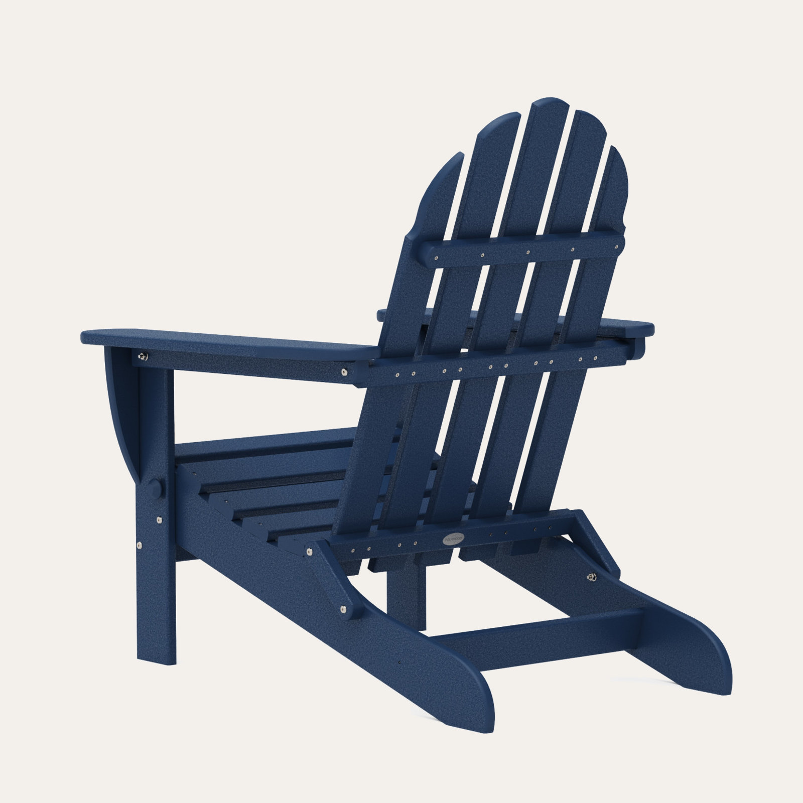 POLYWOOD Classic Adirondack Folding Adirondack Chair, Navy
