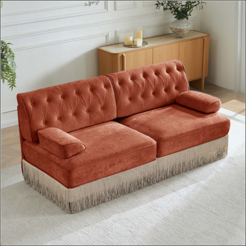 Canapé Chesterfield, Rouge
