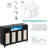 Rattan Sideboard Buffet Cabinet With 4 Doors 2 Drawers Built In Power Outlet Usb Ports Adjustable Shelves Anti Tip Kit Black For Kitchen Dining Room Living Room Hallway-1184259946