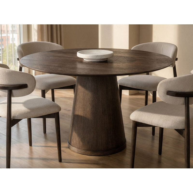 Madrid/WRC Dining Table, 30" H x 45.28" L x 45.28" W, Brown
