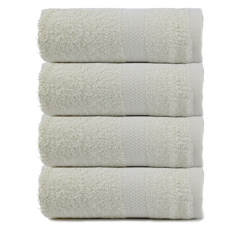 Ensemble de serviettes de bain 4 pièces 100% coton, Ivoire