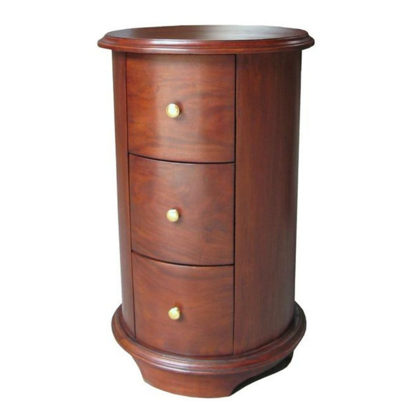 40cm W Solid Wood Bedside Table, Wax