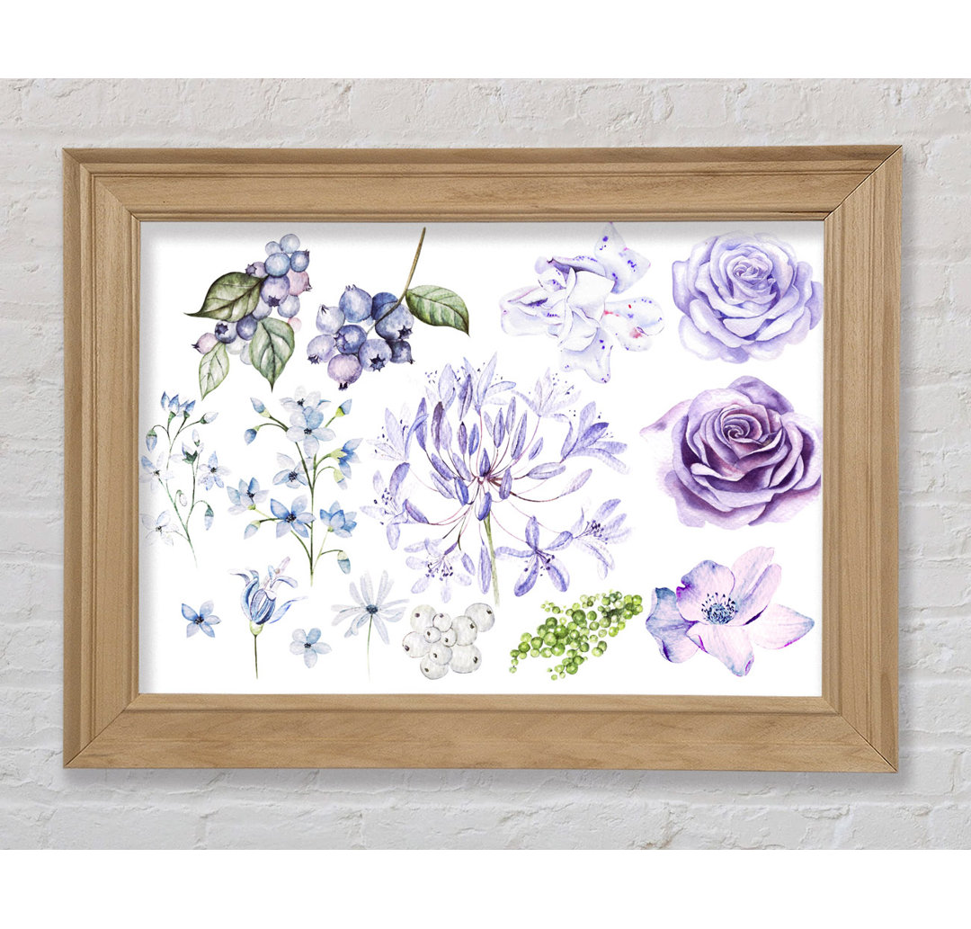 The Lilac Flower Collection - Einzelne Bilderrahmen Kunstdrucke