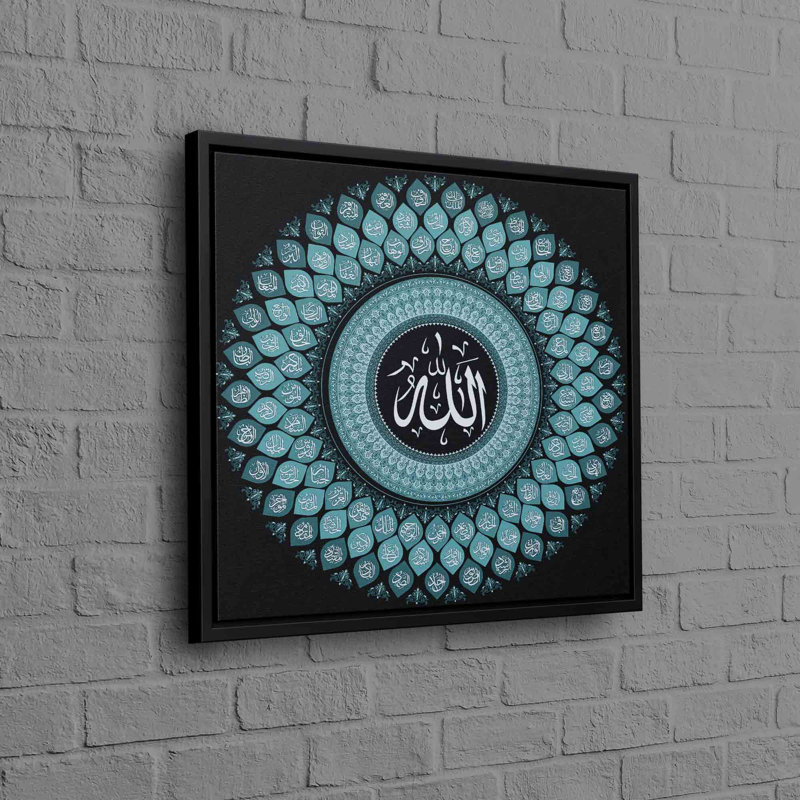 Print on Canvas, 40 cm H x 40 cm W, Framed Print without Mat, Black