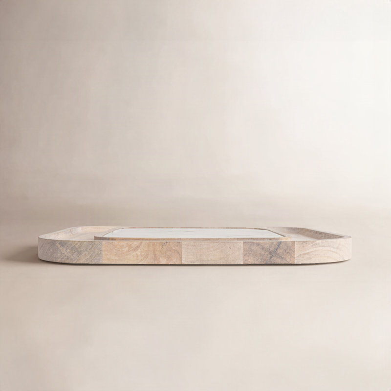 Marble And Wood Cutting Board On A Dish