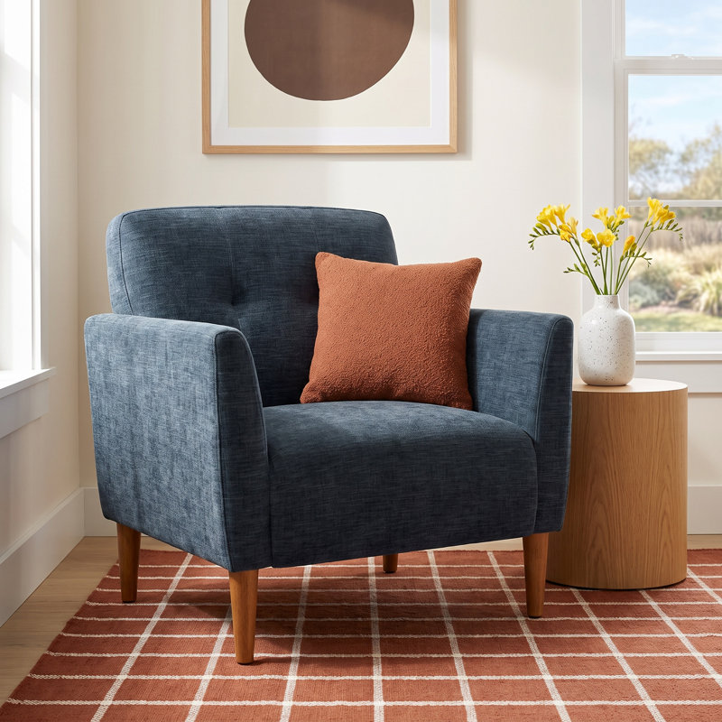 Donati 30.9'' Wide Armchair, Pacific Ocean Polyester