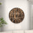 Sandia Brown Wooden Decorative Wall Clock with Black Accents
