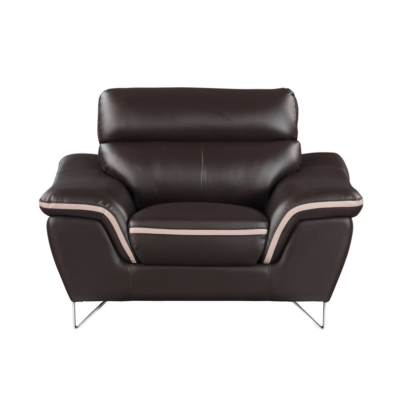 Chaise en cuir véritable