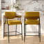 Tabouret de bar enveloppant en noyer avec siège rembourré-418163232