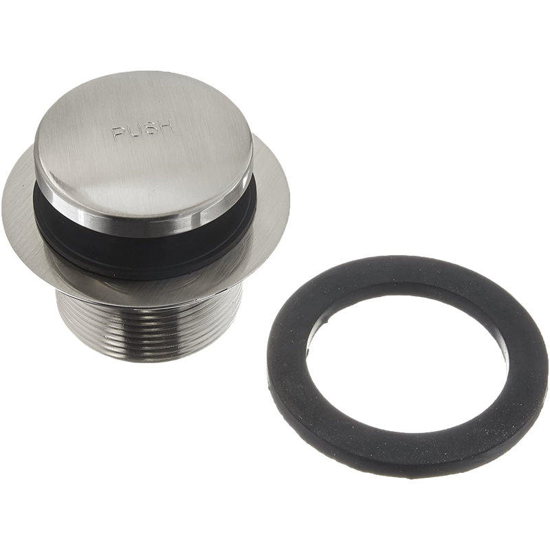 1-1/2" NPSM Tip-Toe Bathtub Drain Plug - Coarse Thread, Satin Nickel